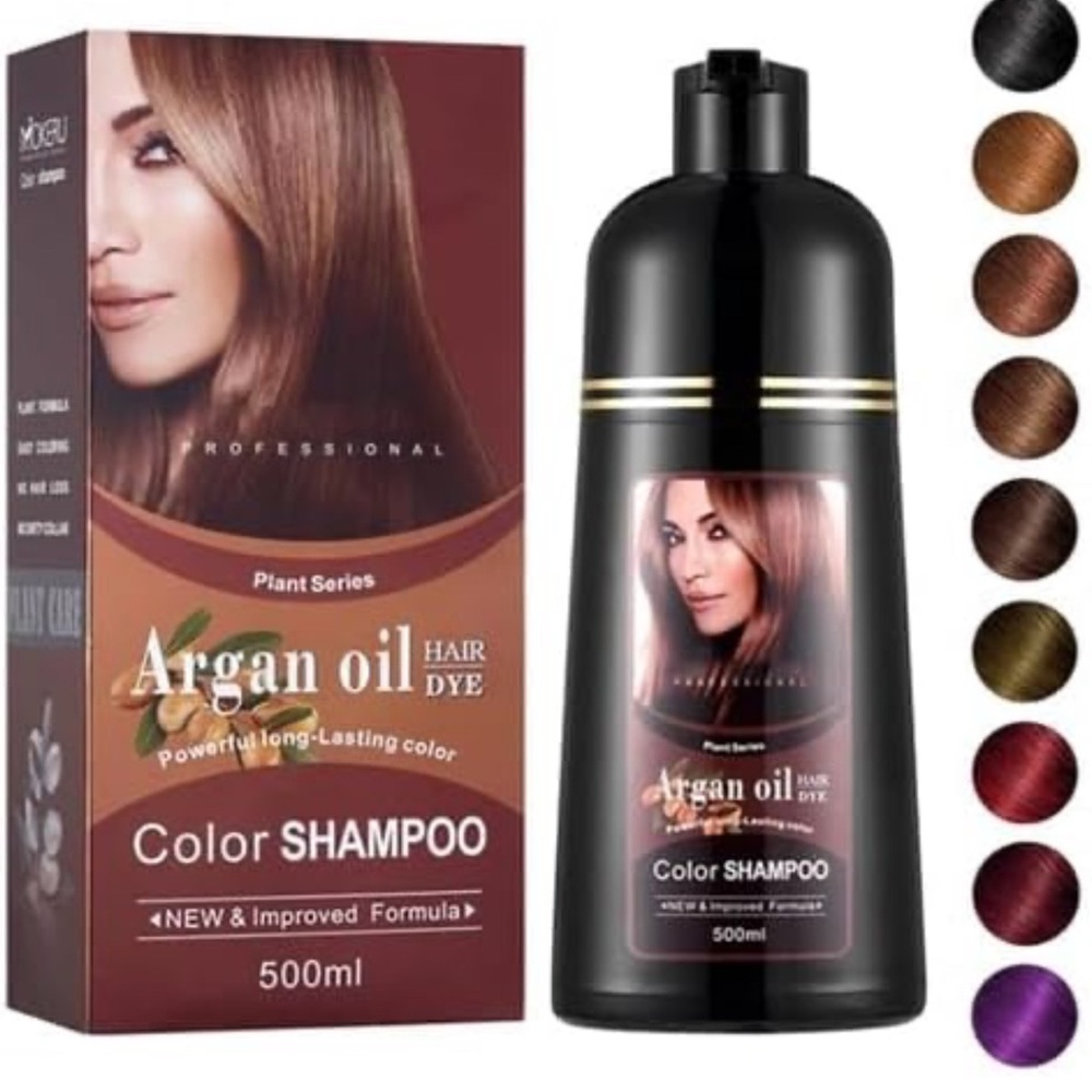 Argan Oil Hair Dye Shampoo - Light Brown